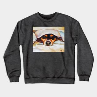 Cute Snuggle Sleeping Chihuahua by Robert Phelps Crewneck Sweatshirt